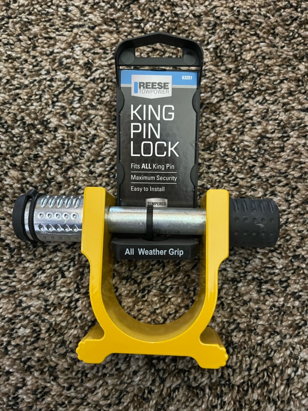 Reese Towpower King Pin Lock - Yellow